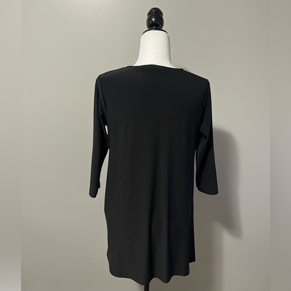 Sympli Side Twist Tunic Black 3/4 Sleeve - Picture 9 of 13